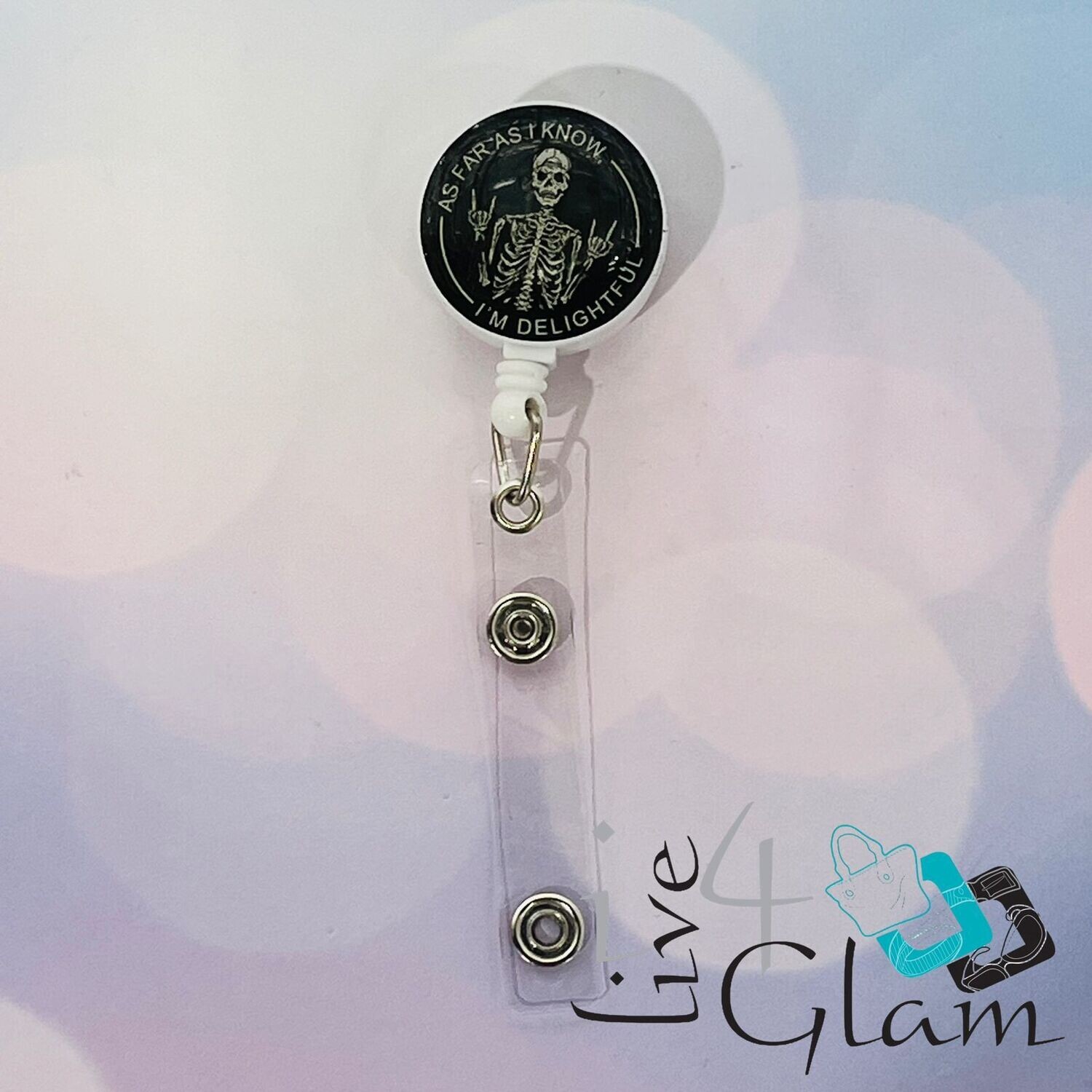 Retractable Badge Clip I&#39;m Delightful