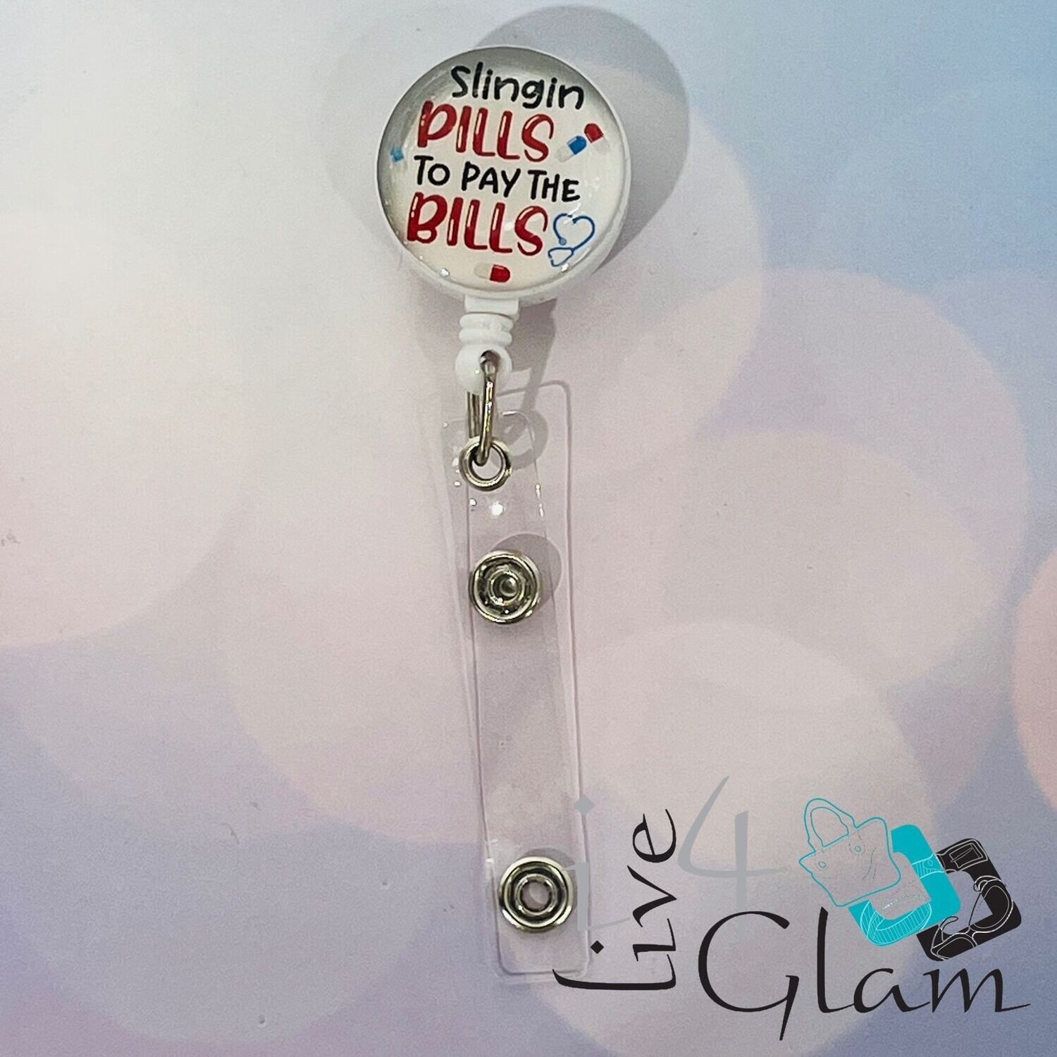 Retractable Badge Clip Slingin Pills