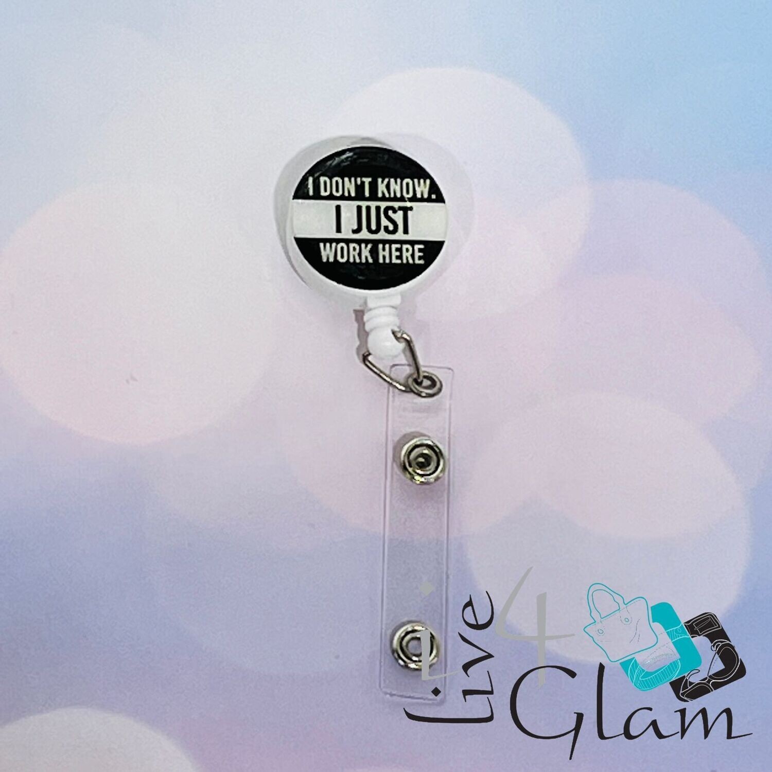 Retractable Badge Clip I Just Work Here