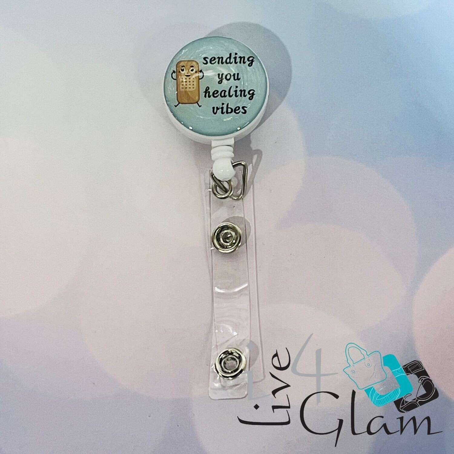 Retractable Badge Clip Healing Vibes