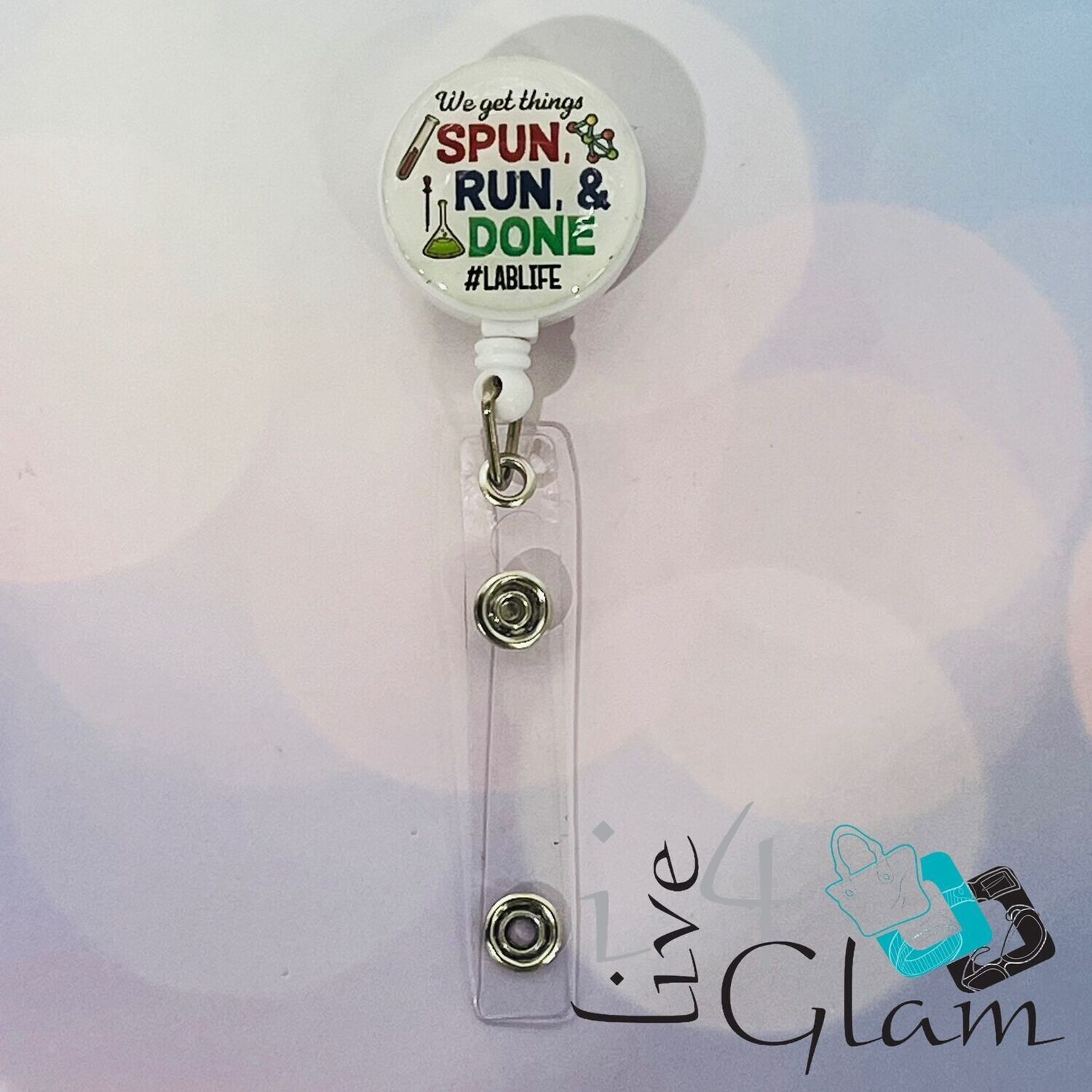 Retractable Badge Clip Lab Life