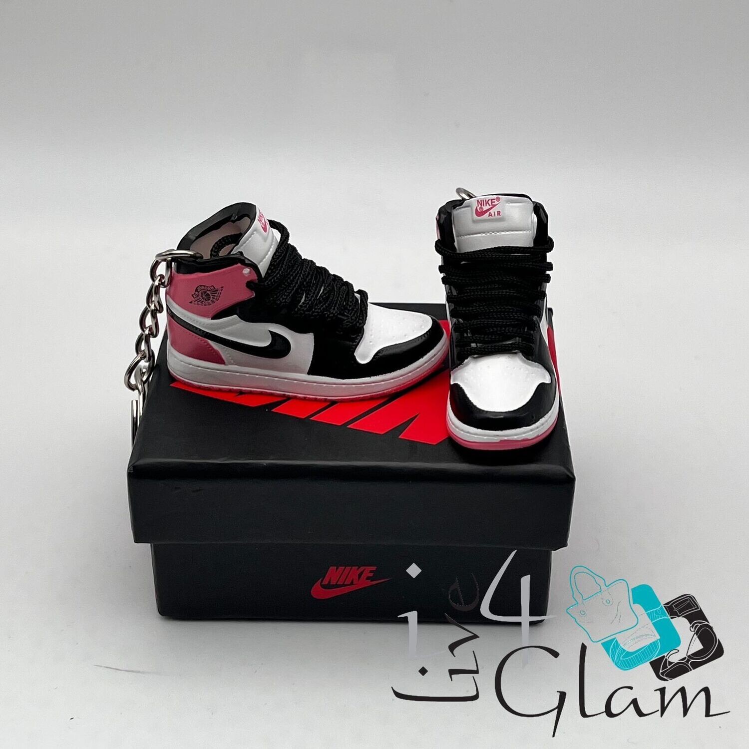 Pair Jordan Shoe Keychain Dusty Pink