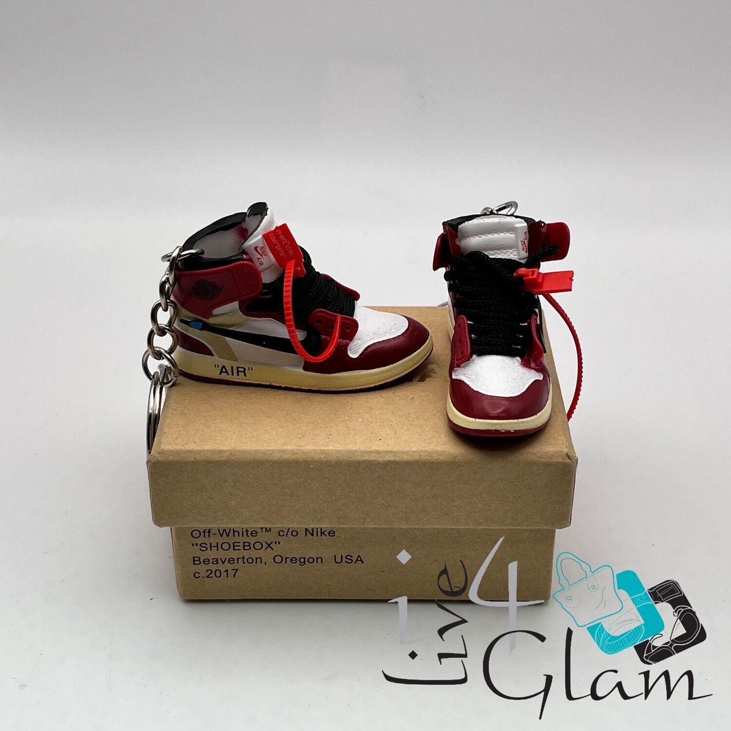 Pair Jordan Shoe Keychain Off White