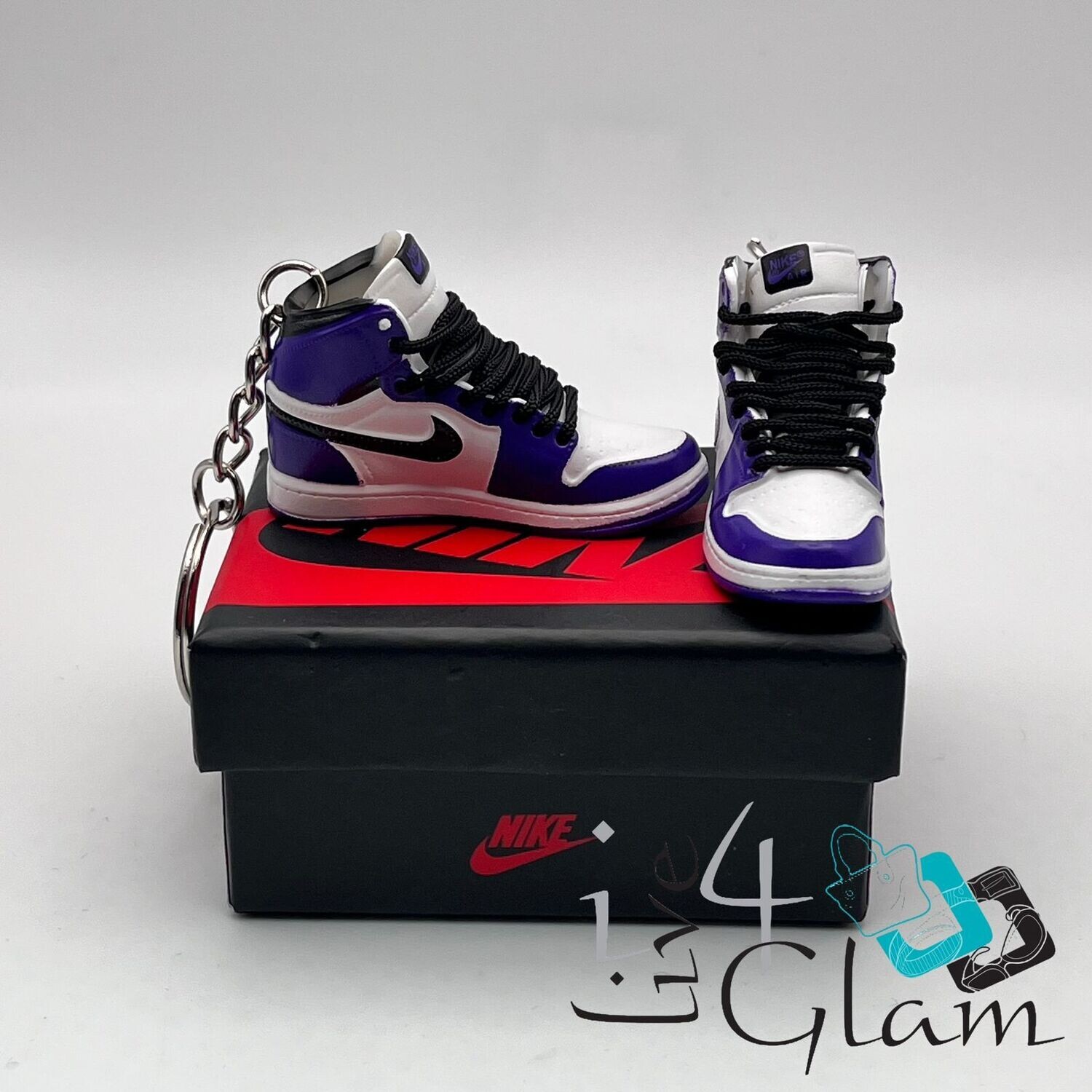 Pair Jordan Shoe Keychain Purple