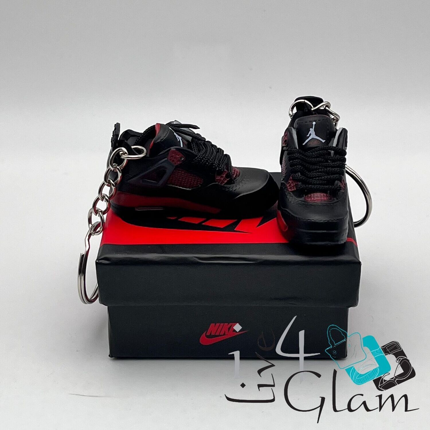 Pair Jordan Shoe Keychain Black/Red