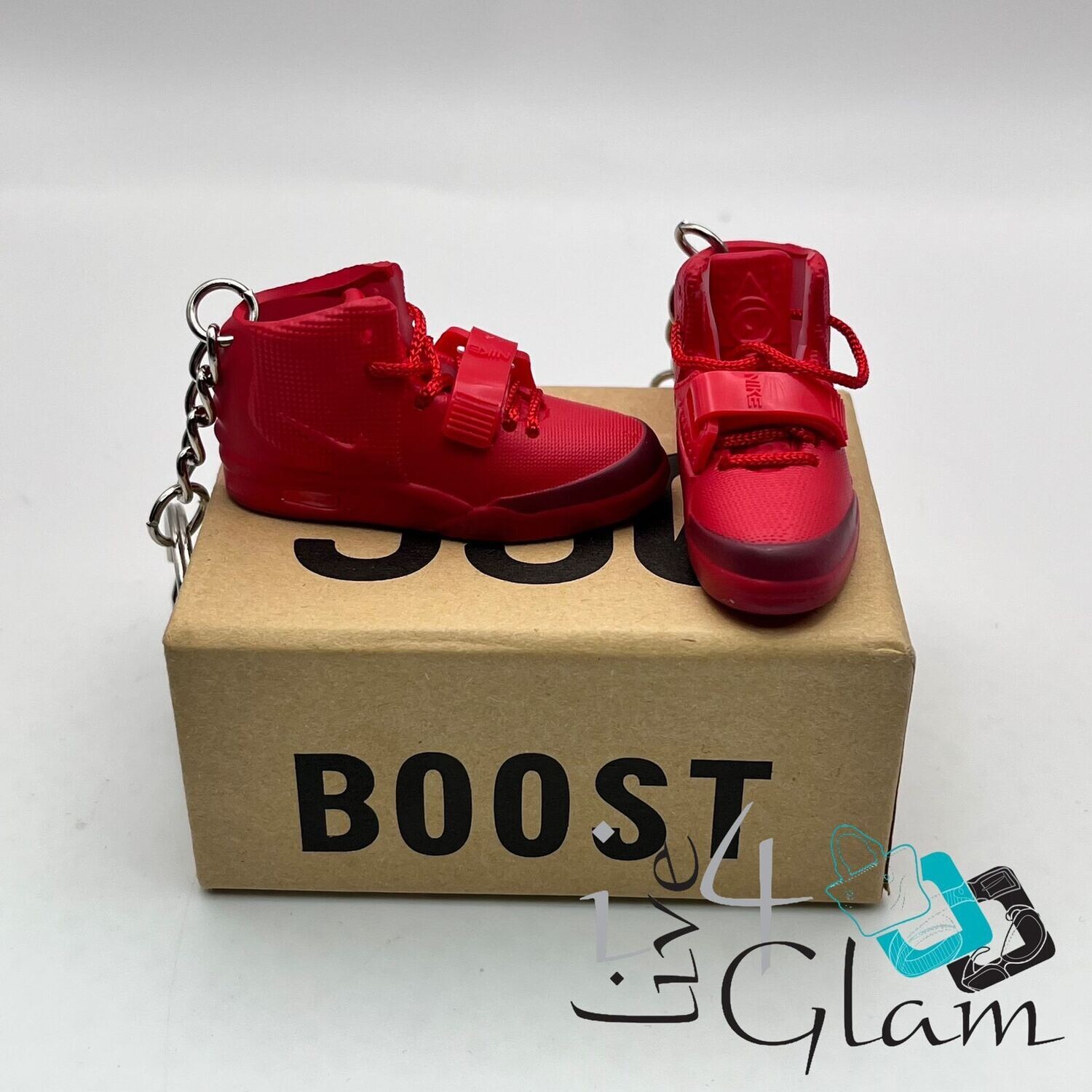 Pair Jordan Shoe Keychain Red