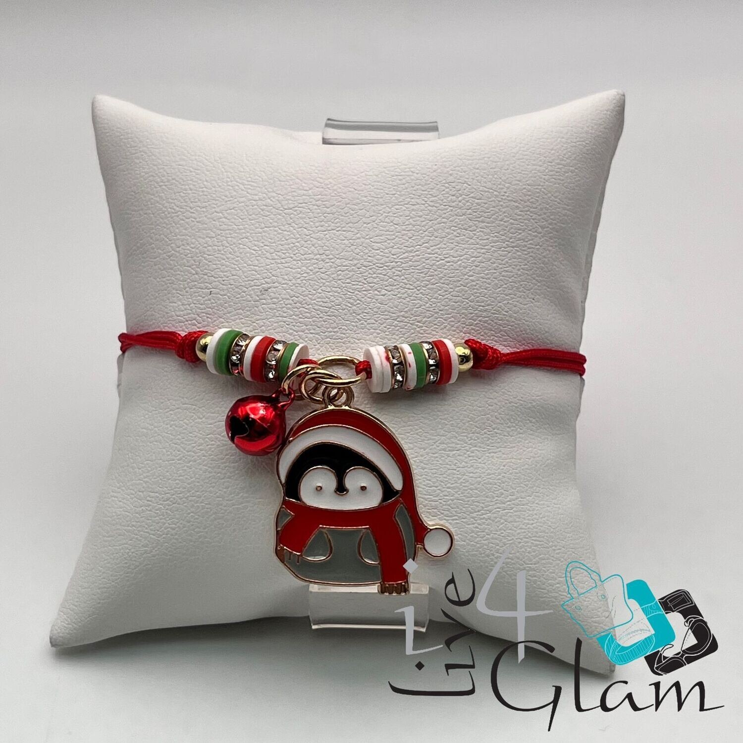 Penguin Pull String Bracelet w Bell
