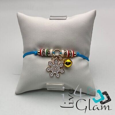 Snowflake Pull String Bracelet w Bell