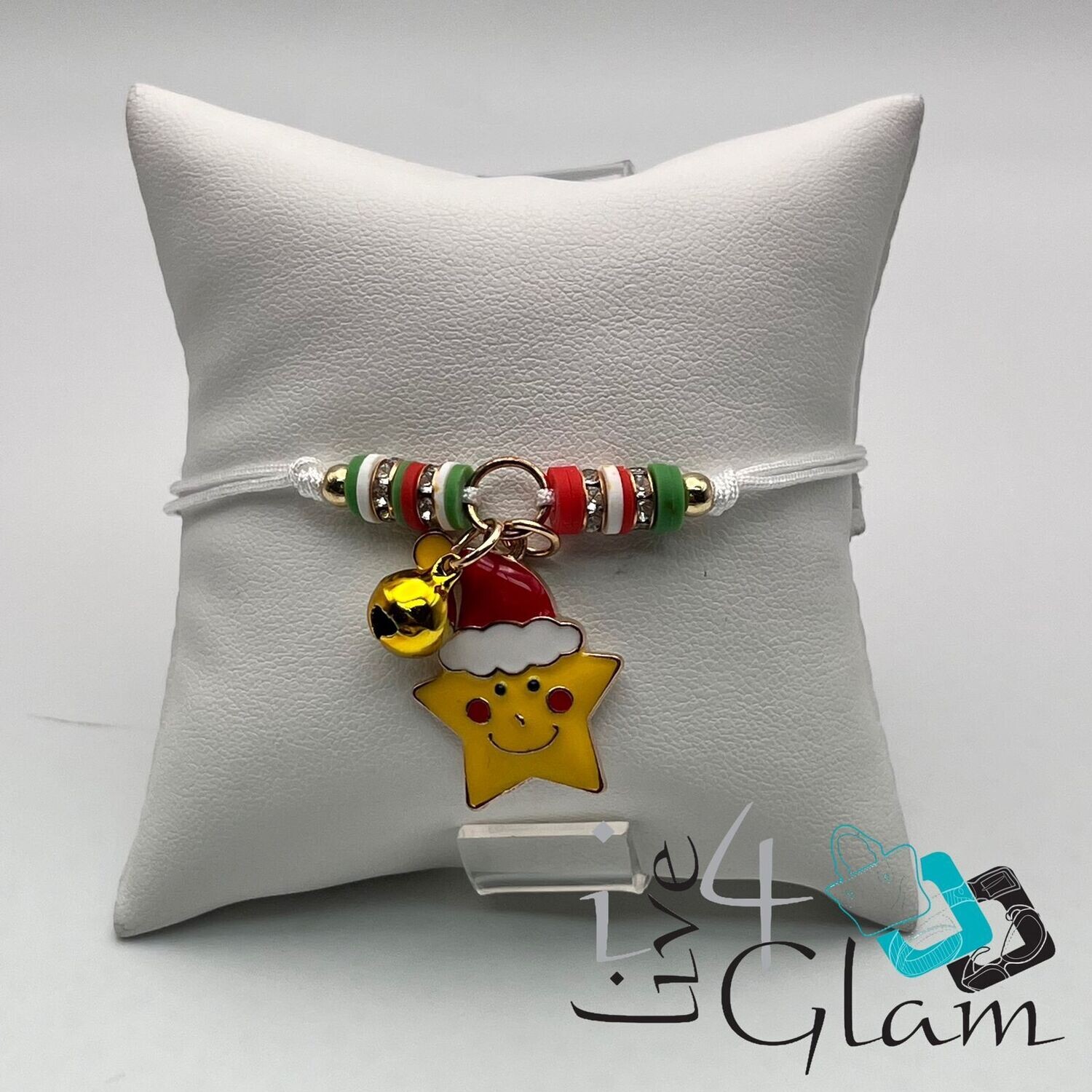 Star w Hat Pull String Bracelet w Bell