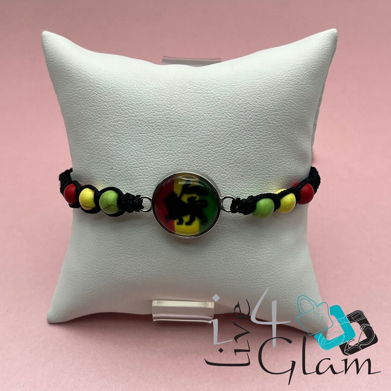 Rasta Beaded Bracelet , Style: Lion