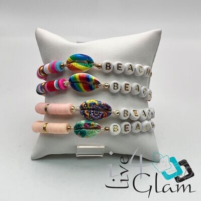 Beach Beaded Pull String Bracelet