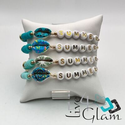 Summer Beaded Pull String Bracelet