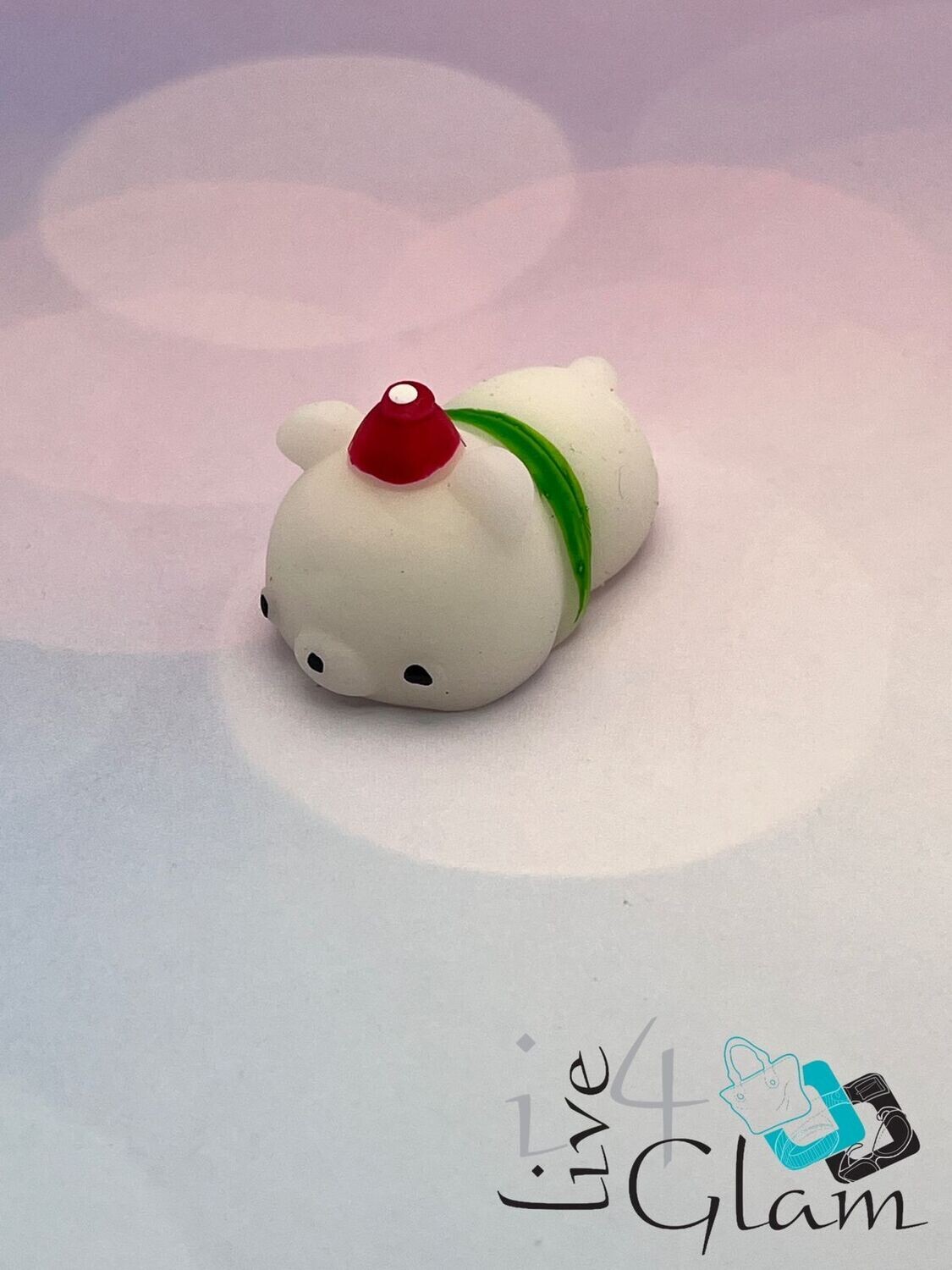 Christmas Mochi  Squishy Toy White Bear