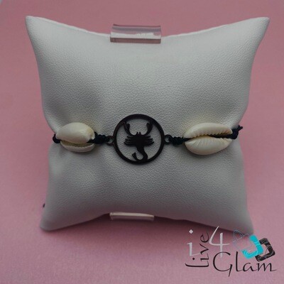 Zodiac Pull String Bracelet w Shell