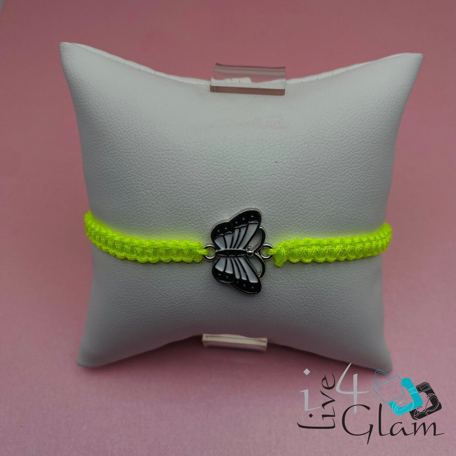 Butterfly Fluorescent Pull String Bracelet, Color: Green