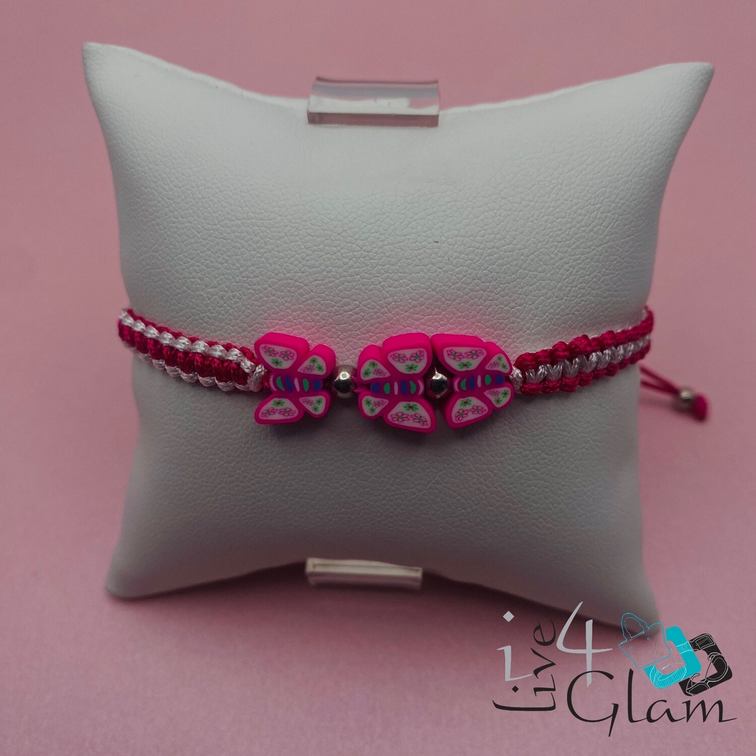 Triple Butterfly Pull String Bracelet 