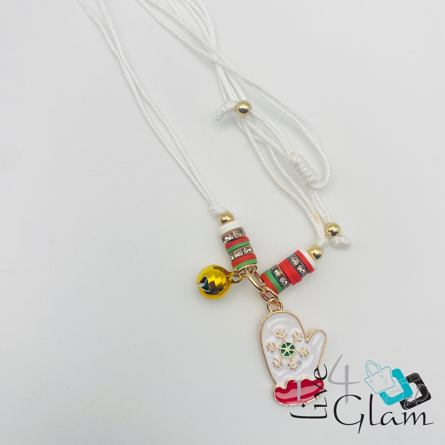 Glove Pull String Necklace w Bell
