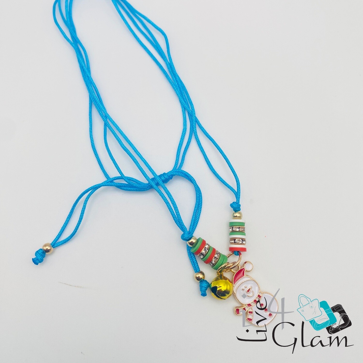 Snowman Pull String Necklace w Bell
