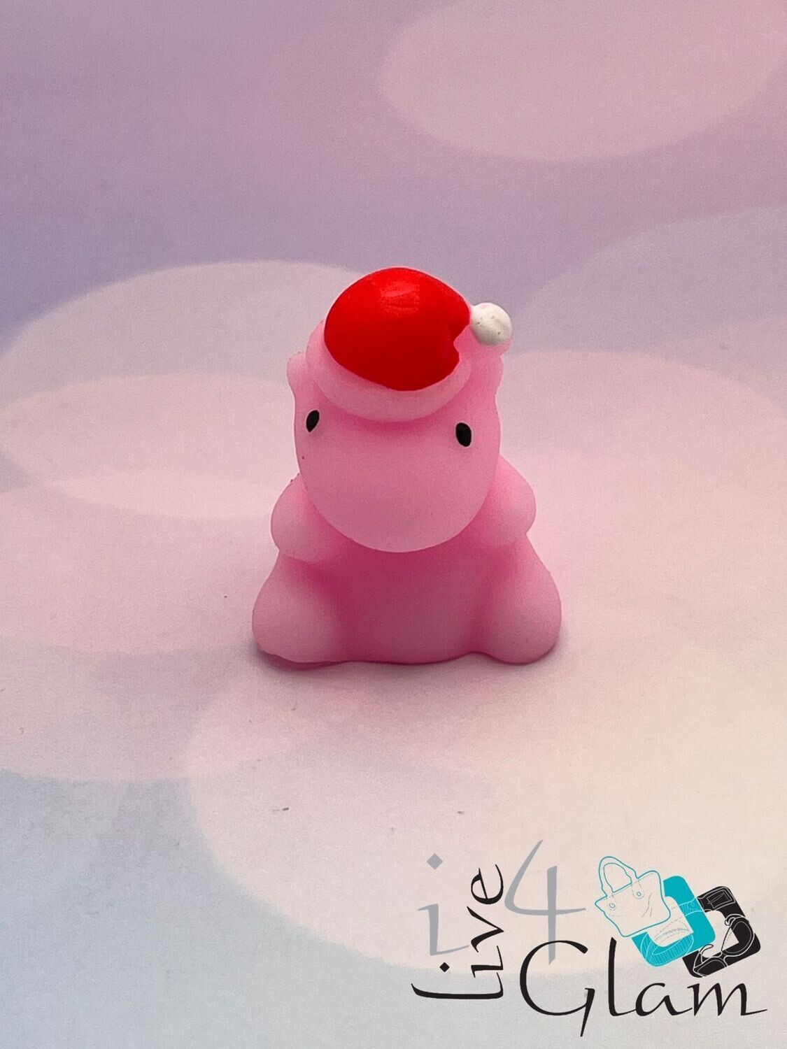 Christmas Mochi Squishy Dino w Hat