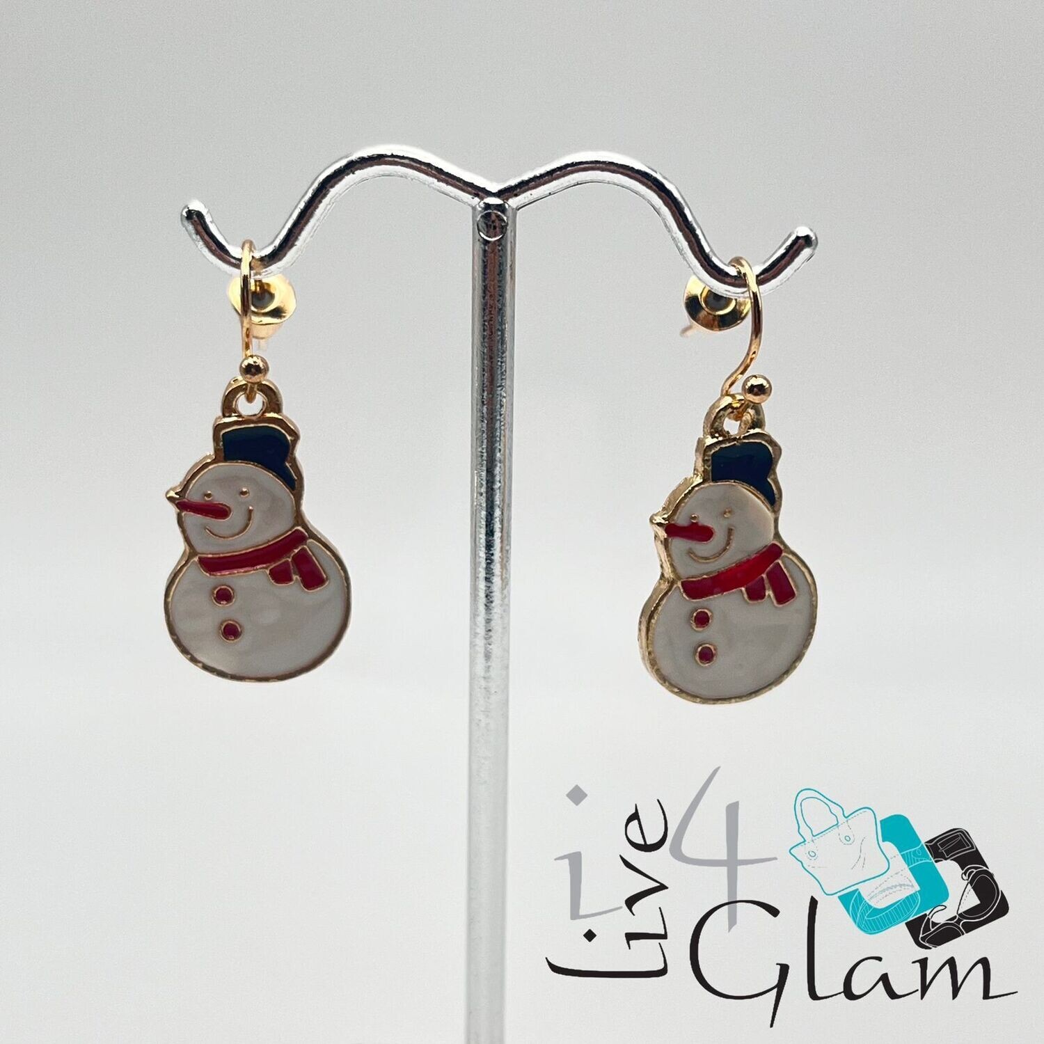 Christmas Hanging Earring Large Snowman
