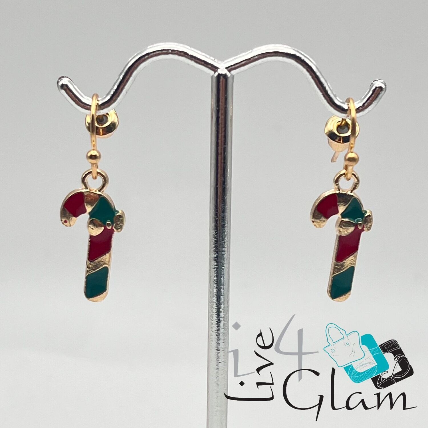 Christmas Hanging Earring Red/Green Candy Cane