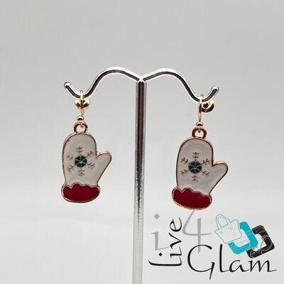 Christmas Hanging Earring White Glove