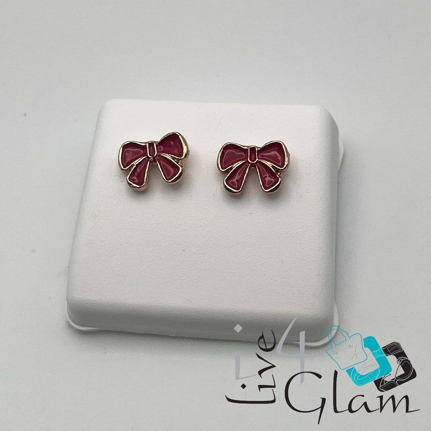 Christmas Stud Earring Red Bow