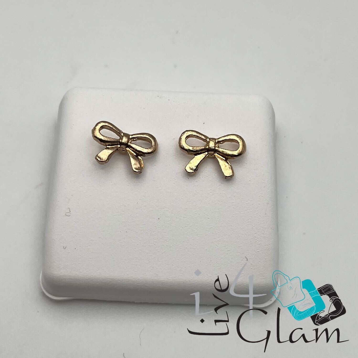 Christmas Stud Earring Gold Bow