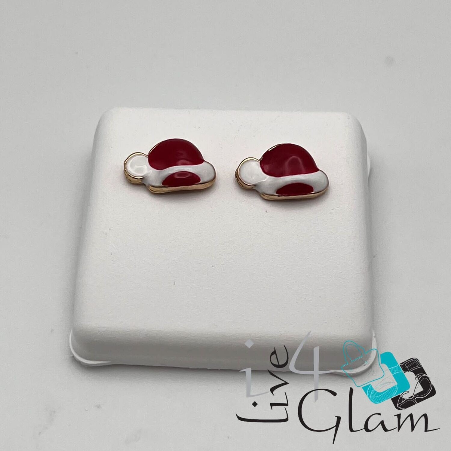 Christmas Stud Earring Santa&#39;s Hat