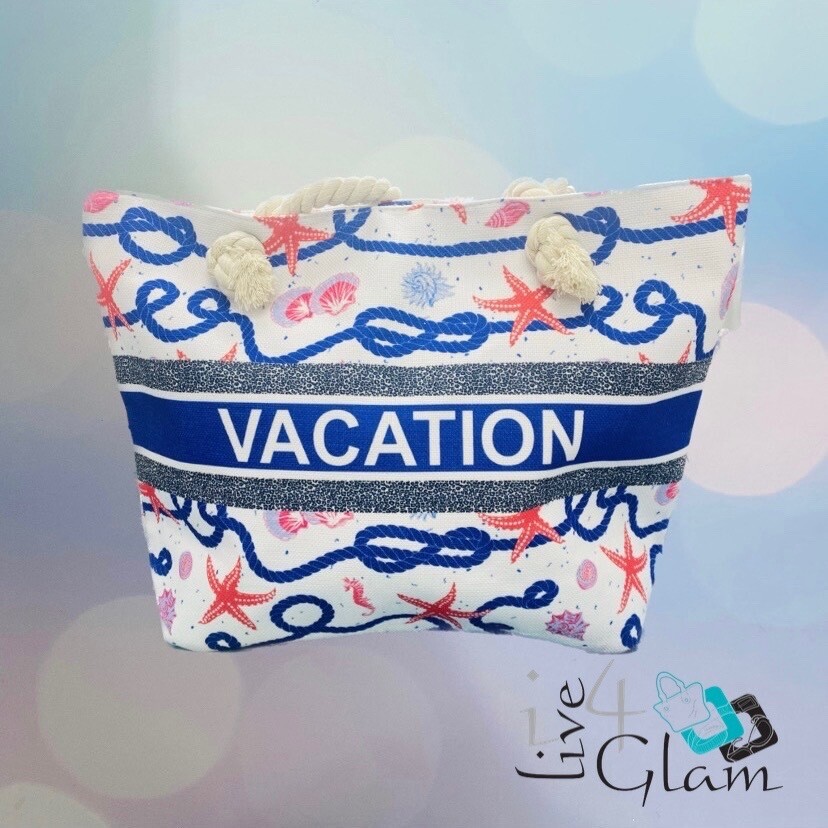 Vacation Beach Bag, Style: Starfish