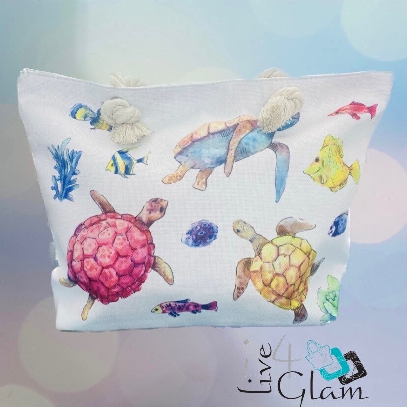Colourful Turtle Beach Bag