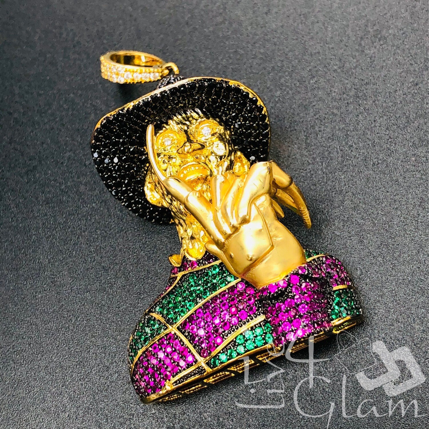 Brass Freddie Kruger Pendant