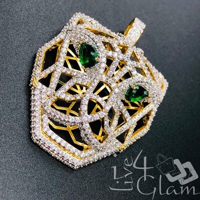 Fashion Tiger Face Green Pendant