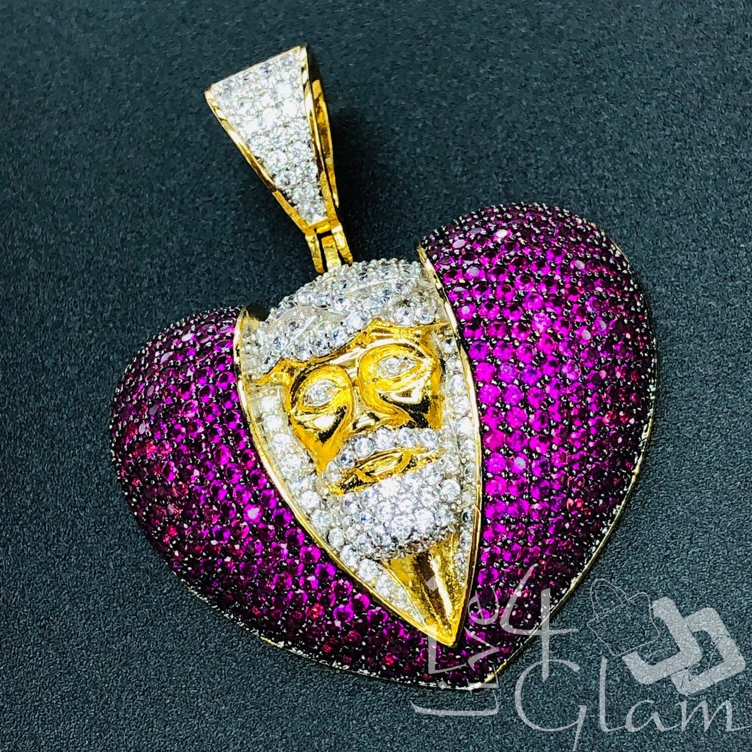 Fashion Open Heart with Jesus Pendant