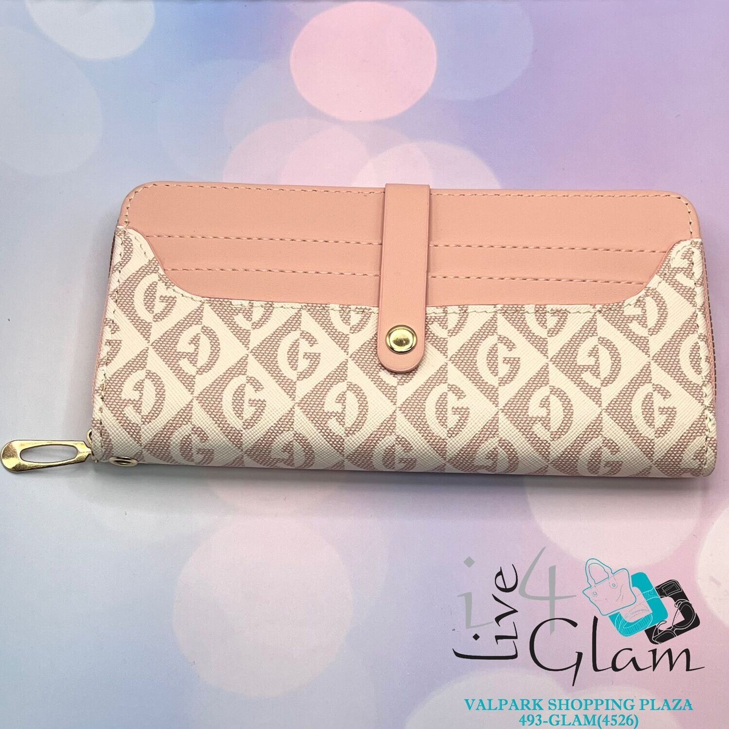 Women&#39;s Light Pink Pattern Purse