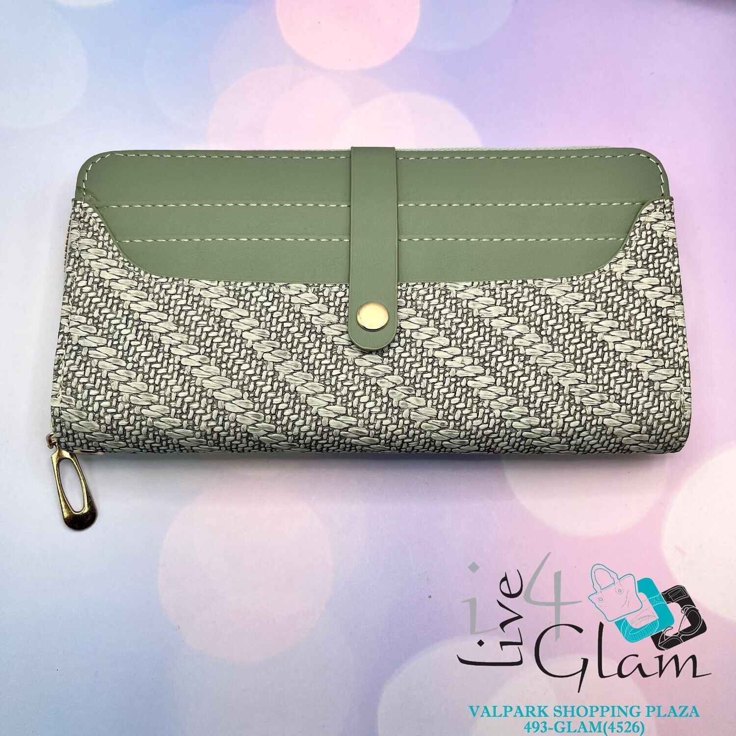 Women&#39;s Green Pattern Purse