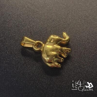 Stainless Steel Small Gold Elephant Pendant