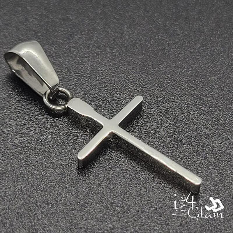 Stainless Steel Plain Silver Cross Pendant