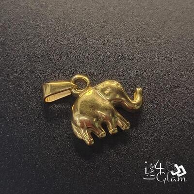 Stainless Steel Small Gold Elephant Pendant