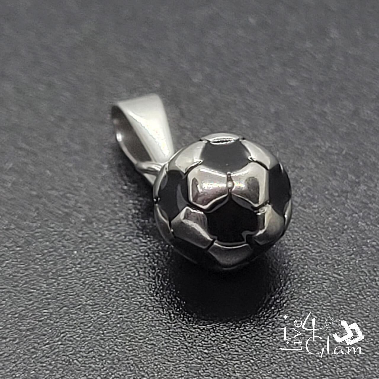Stainless Steel Silver Football Pendant, Size: XS
