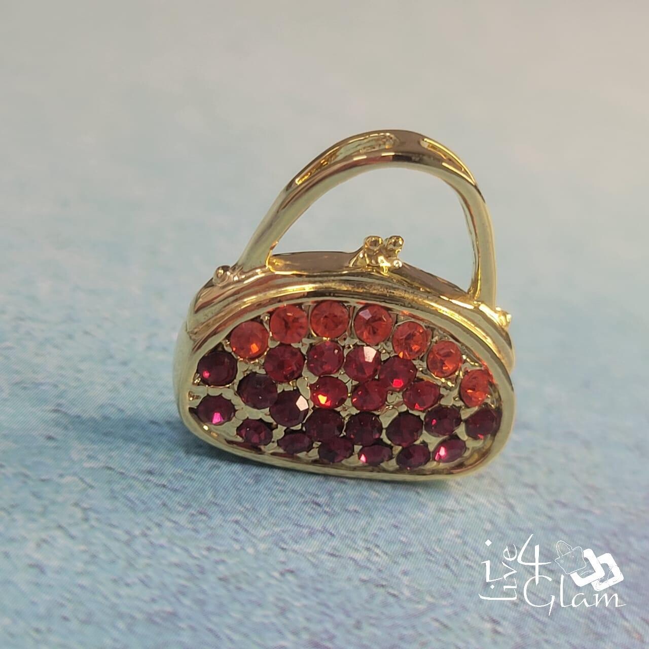 Gold Purse CZ Charm