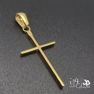 Stainless Steel Thin Gold Cross  Pendant