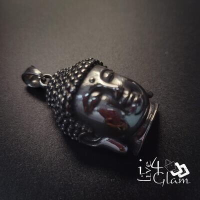 Stainless Steel Silver Buddha Head Pendant