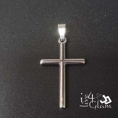 Stainless Steel Small Silver Thin Cross Pendant