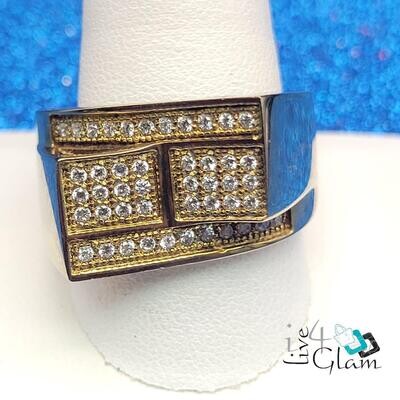 Stainless Steel Fancy Cz Ring