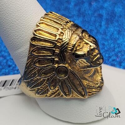 Stainless Steel Chief Style 2 Ring Size 11