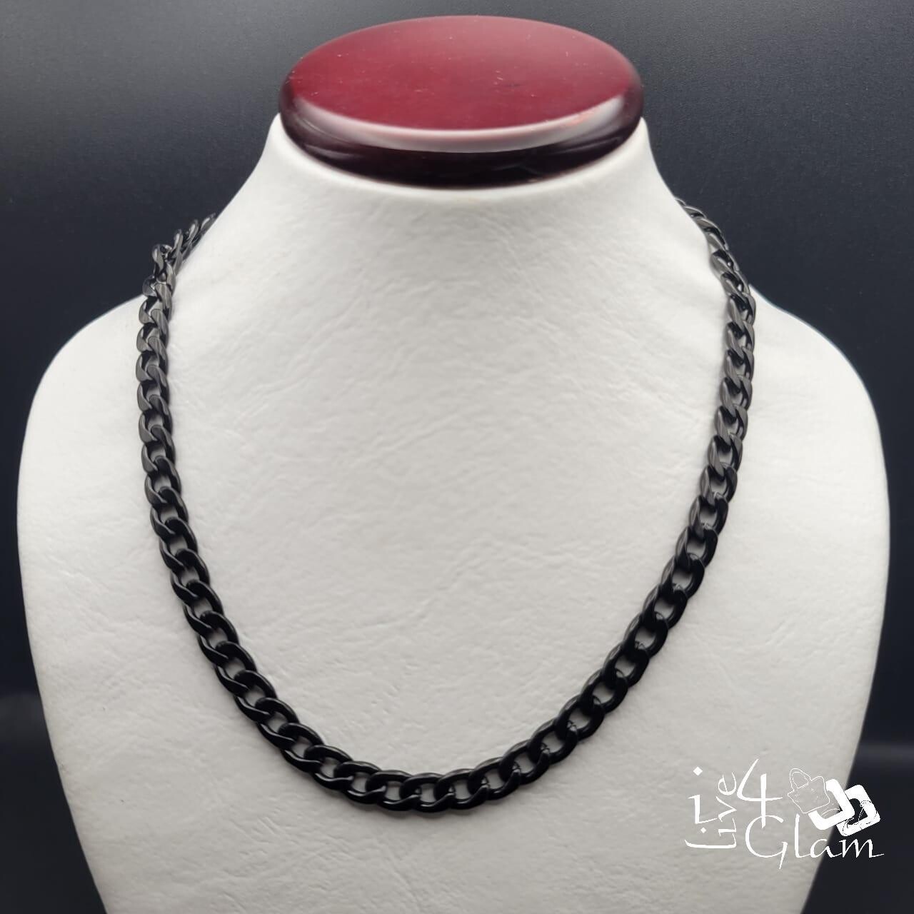 Stainless Steel Black 24&quot; Miami Cuban Chain 5mm