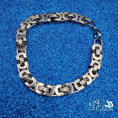 Stainless Steel Silver Pattern Handband