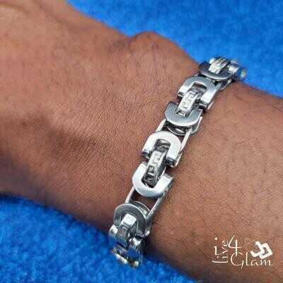 Stainless Steel Silver Pattern Handband