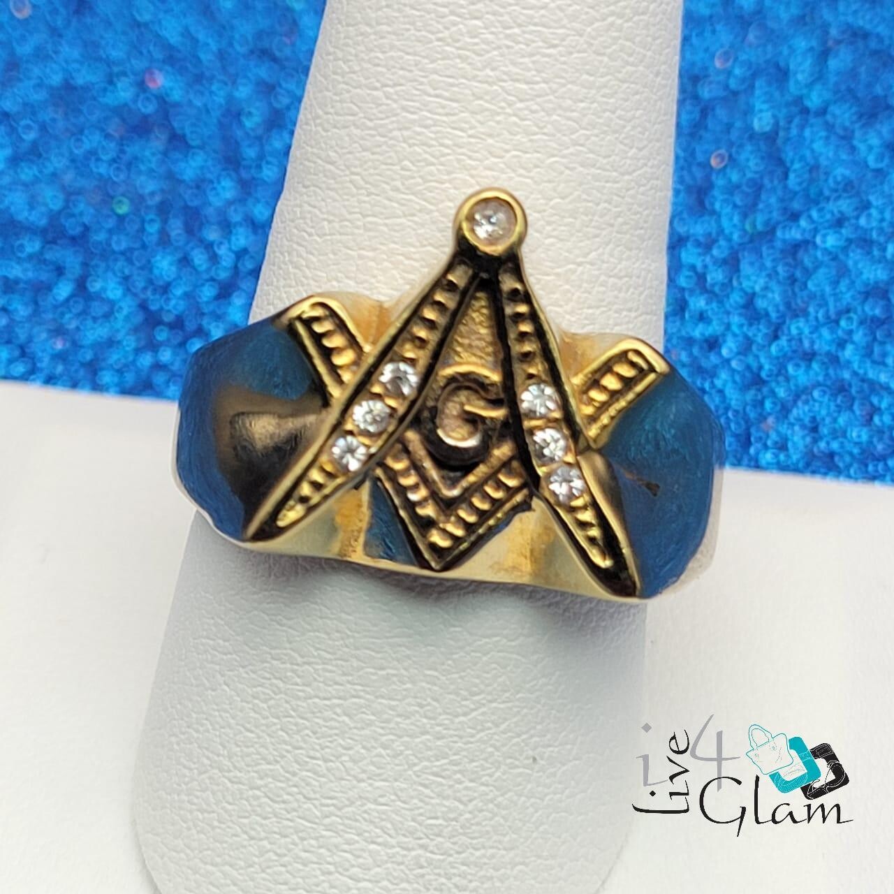 Stainless Steel Free Mason Gold Ring